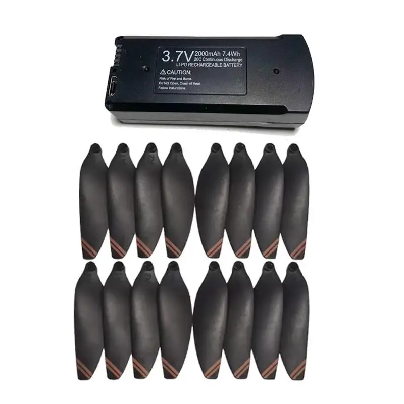 

V168 RC Drone Battery & Propeller Set - 3.7V/7.4V Replacement Parts for V168 Drone & V168 PRO MAX