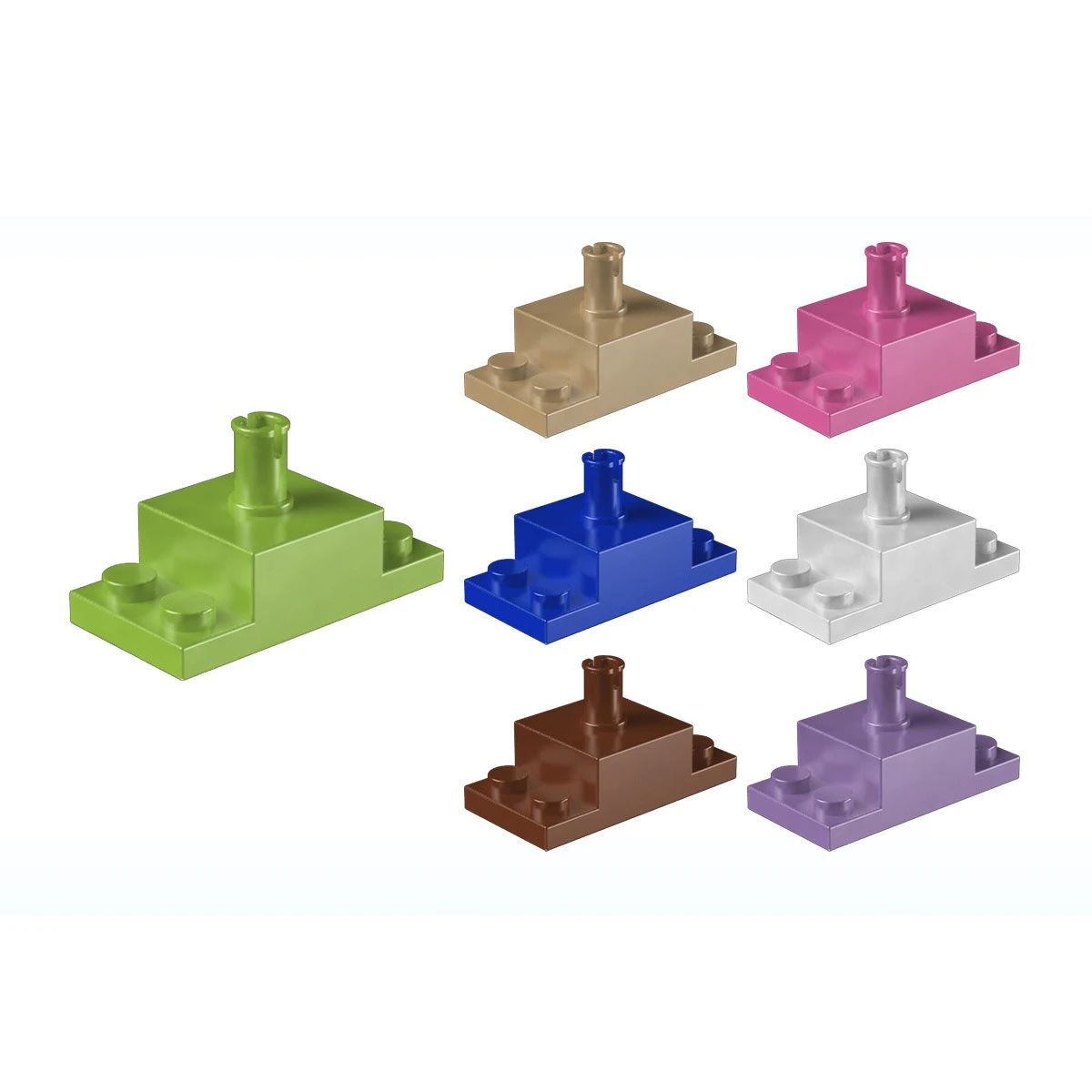 Ek Brick 1190 Packed Fittings Building Blocks Compatible with Lego 30592 Domestic Assembly 2x2 Side Panel Brick Cross-border