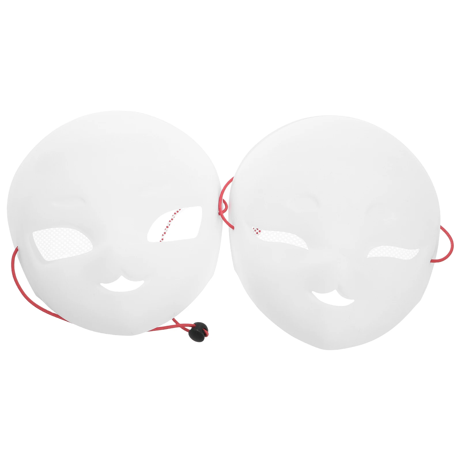 

2 шт. белая анфас Diy пустая пластиковая сетчатая маска из пряжи для Хэллоуина маскарадный костюм под покраску прочный легкий ремесло