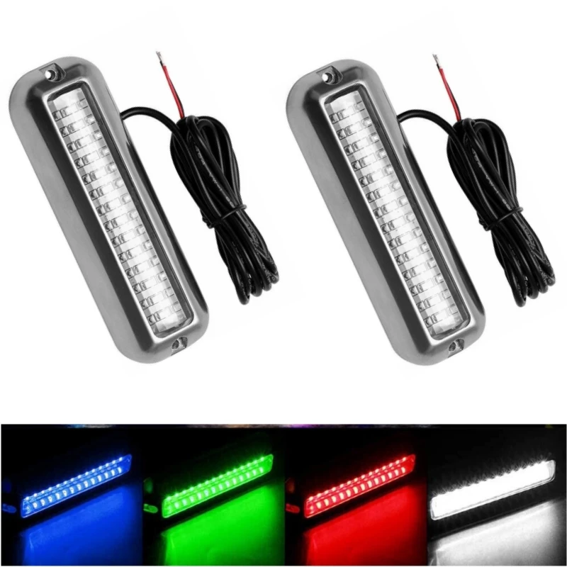 Feux de navigation sous-marine à LED pour yacht, feu de signalisation de bateau, rouge, vert, 12V, 24V, 2 pièces