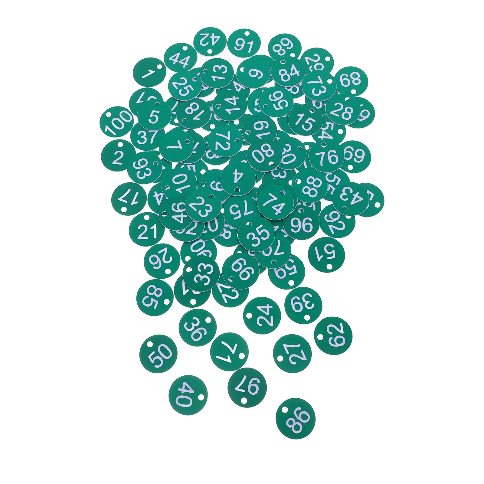 

100pcs Numbered Plastic Labels Round Number For Keys Luggage Id Keychain Organizers Circular Discs Plastic Number Numbered Key