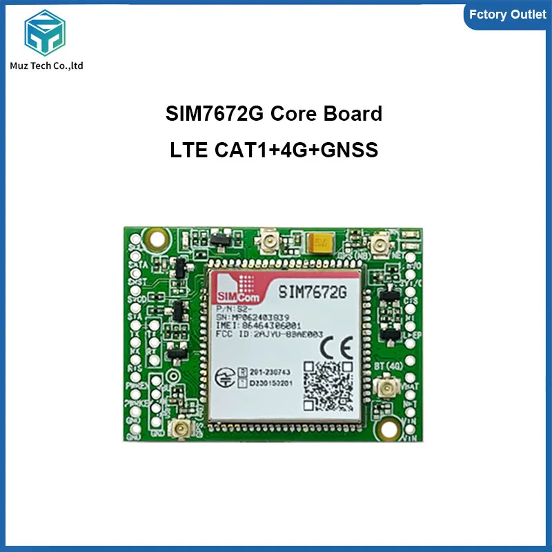 SIMcom SIM7672G Макетная плата 4G LTE CAT1 Модуль IoT Глобальные полосы suporrt Data GPS Дополнительная основная плата с антенной FPC + GPS