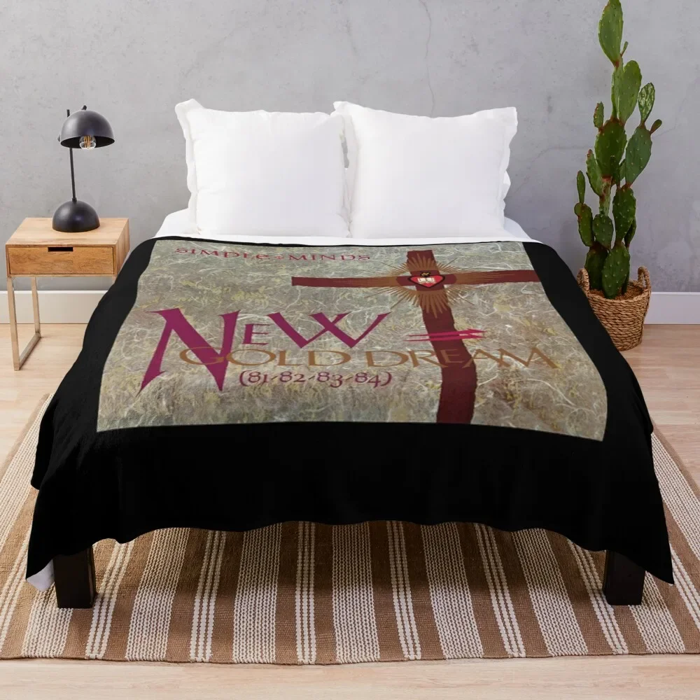 

New Gold Dream Simple Minds Throw Blanket Plaid on the sofa decorative Comforter Blankets