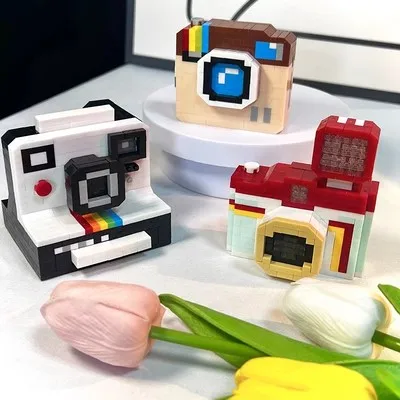 Creative Camera Building Blocks Retro DSLR Camera Model Micro Blocks Toys for Boys Girls Birthday Gift Kids Toys Bricks