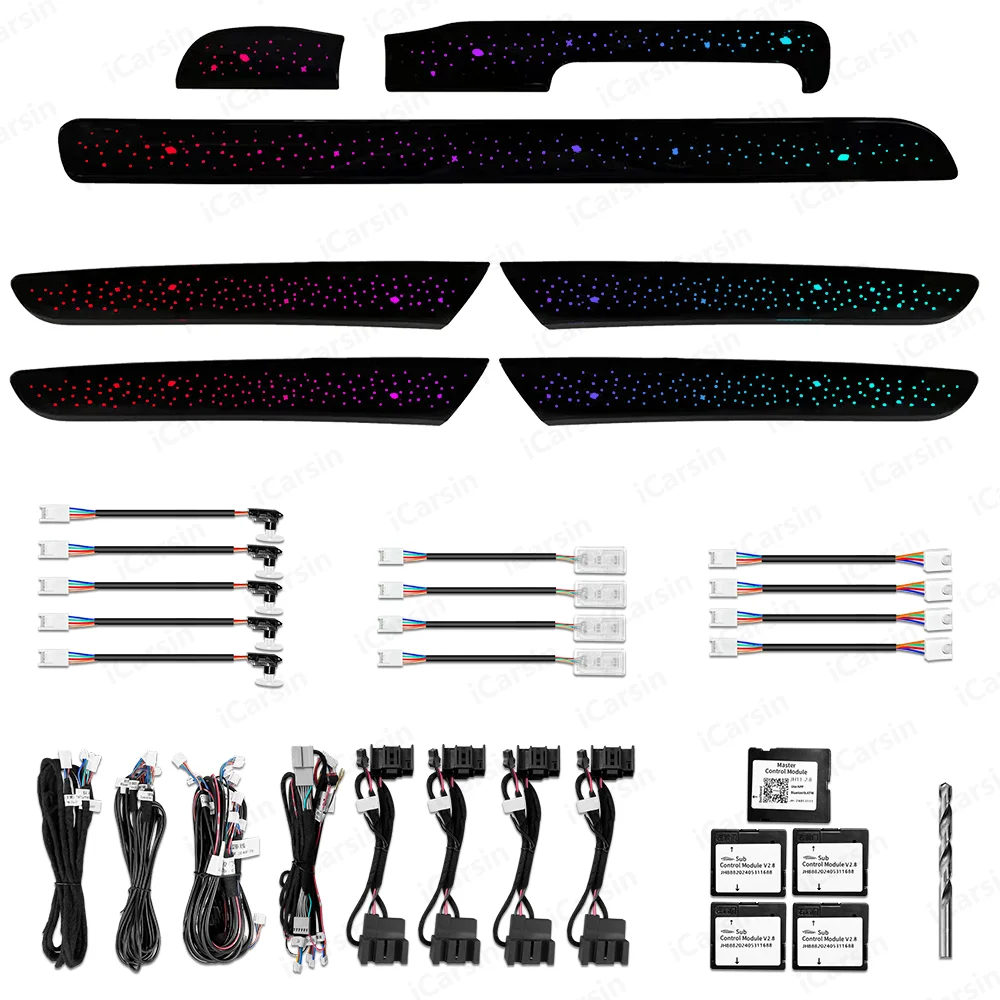 

RHD ICarsin: Обновленная 256-цветная симфоническая подсветка салона автомобиля для Golf MK6 2008-2013, аксессуары для декора