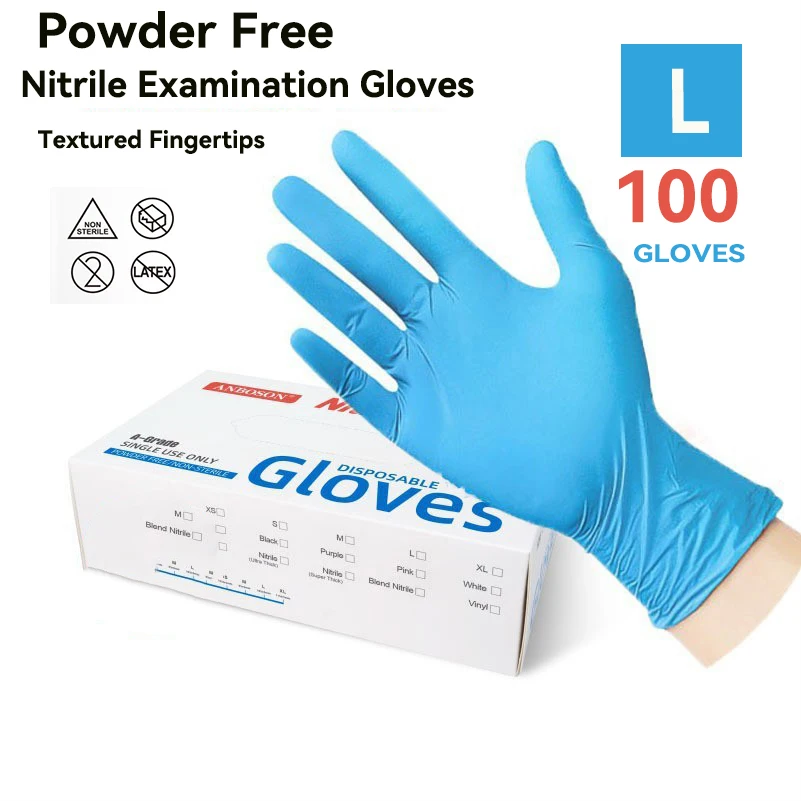 

Перчатки для чистки, синие нитриловые перчатки для дома, кухонные перчатки для мытья посуды, перчатки для мытья собак, перчатки для чистки пищевых продуктов, 100 шт.