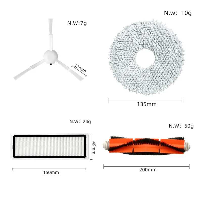 Accesorios de repuesto para Robot aspirador L10S Ultra X10 + X10 Plus B101GL, cepillo lateral principal, filtro Hepa, bolsa de polvo, mopa