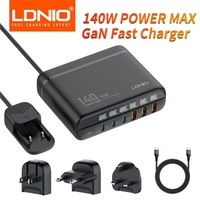 LDNIO Usb Charger 140W GaN Type C Fast Charging Tation For Mobile Phone MacBook Laptop Switch And Others PD 100W 65W Chargers