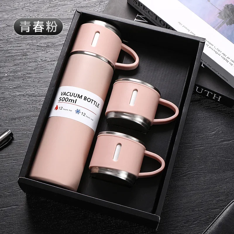 304 Vacuum Stainless Steel Thermos Cup Set or Single Cup Portable Sport Travel Handbag Gift Box Coffee Business Water Bottles