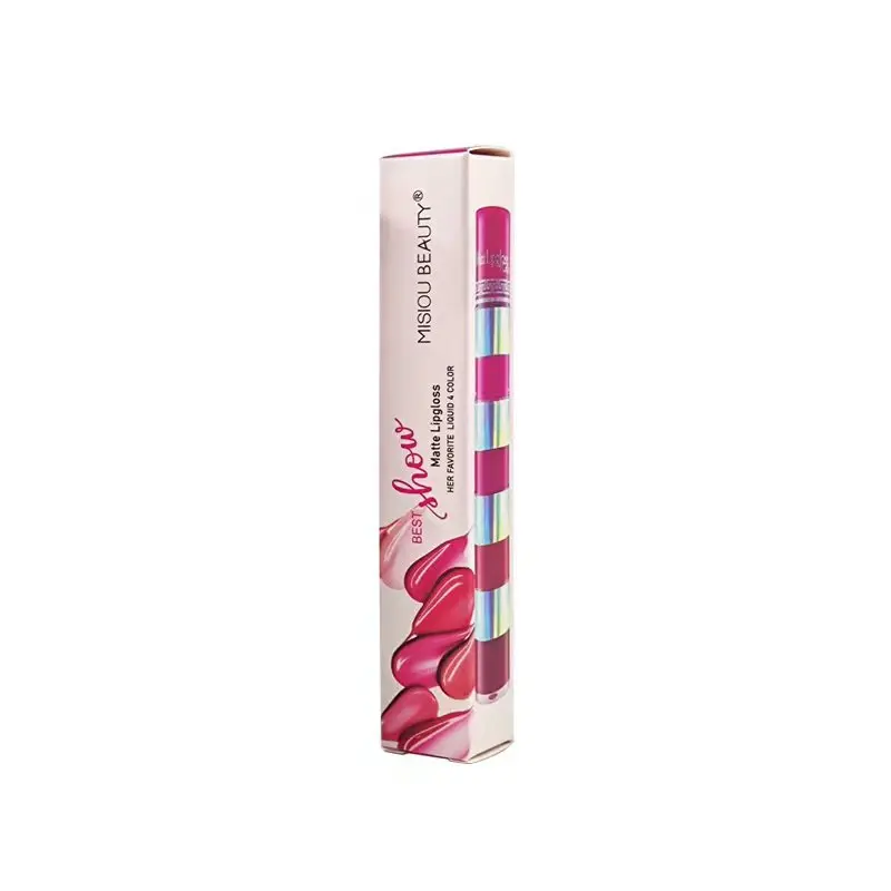 Set di lucidalabbra opaco a 4 colori idrata il rossetto liquido alla moda impermeabile e duraturo facile da applicare lucidalabbra Sexy di grande capacità 8g