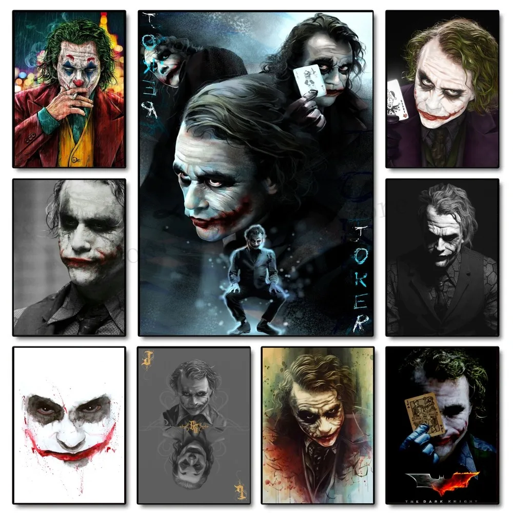 1pc J-Jokeres Clown Heath Ledger Poster Paper Print Home Living Room Bedroom Entrance Bar Cafe Art Painting Decor