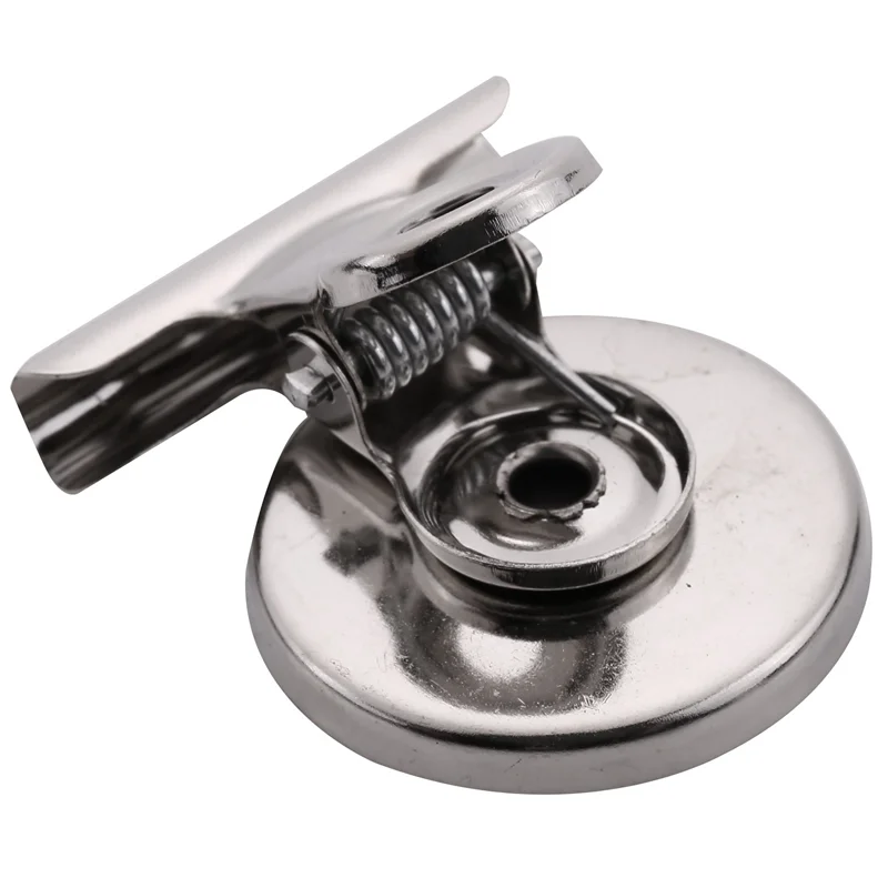 ABIJ-20Pcs 3 سم مشبك مغناطيسي مغناطيسي للثلاجة جدار مذكرة مذكرة حامل رسالة فضي #5