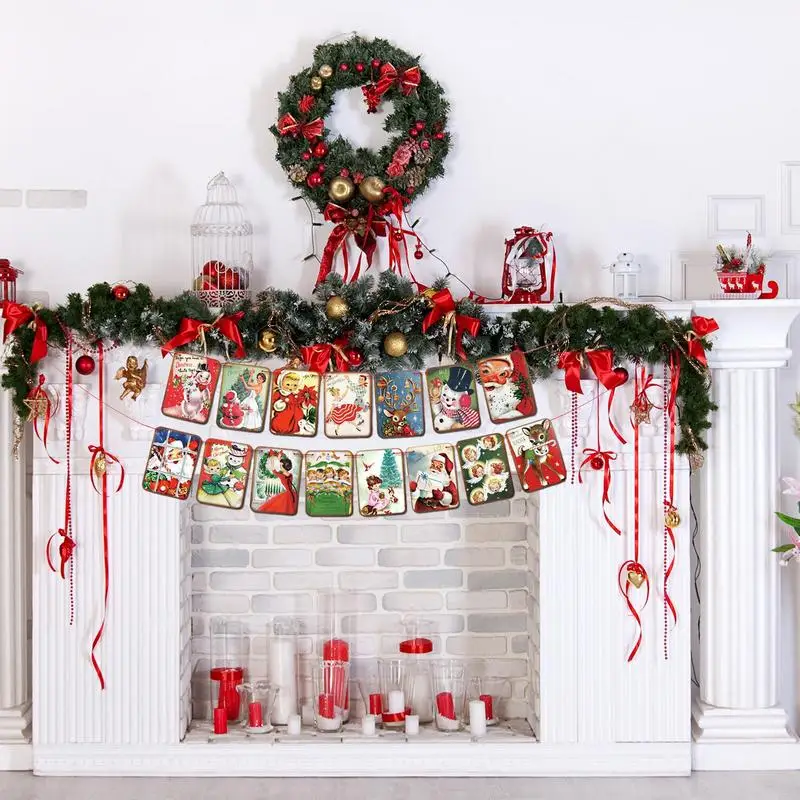 Christmas Banner For Mantle Christmas Theme Banner Garland Decorative Christmas Garland Banner For Walls Fireplaces Door Frames