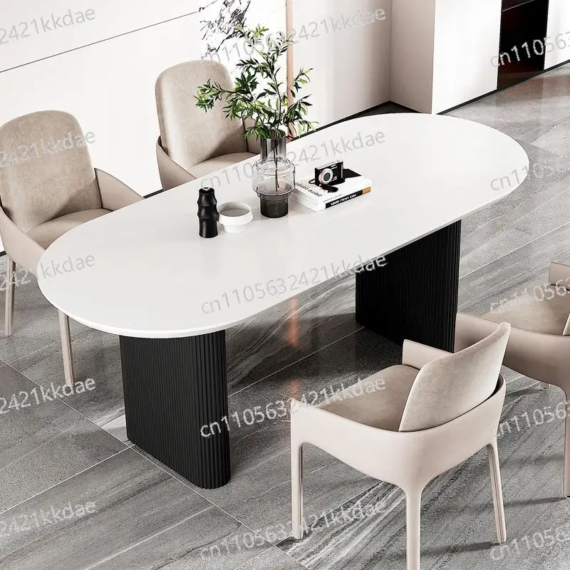 

Прочная металлическая волнообразная рама для стола, кремового цвета, эстетичные волнистые ножки, эллиптическое основание для кухонного острова, опорная подставка