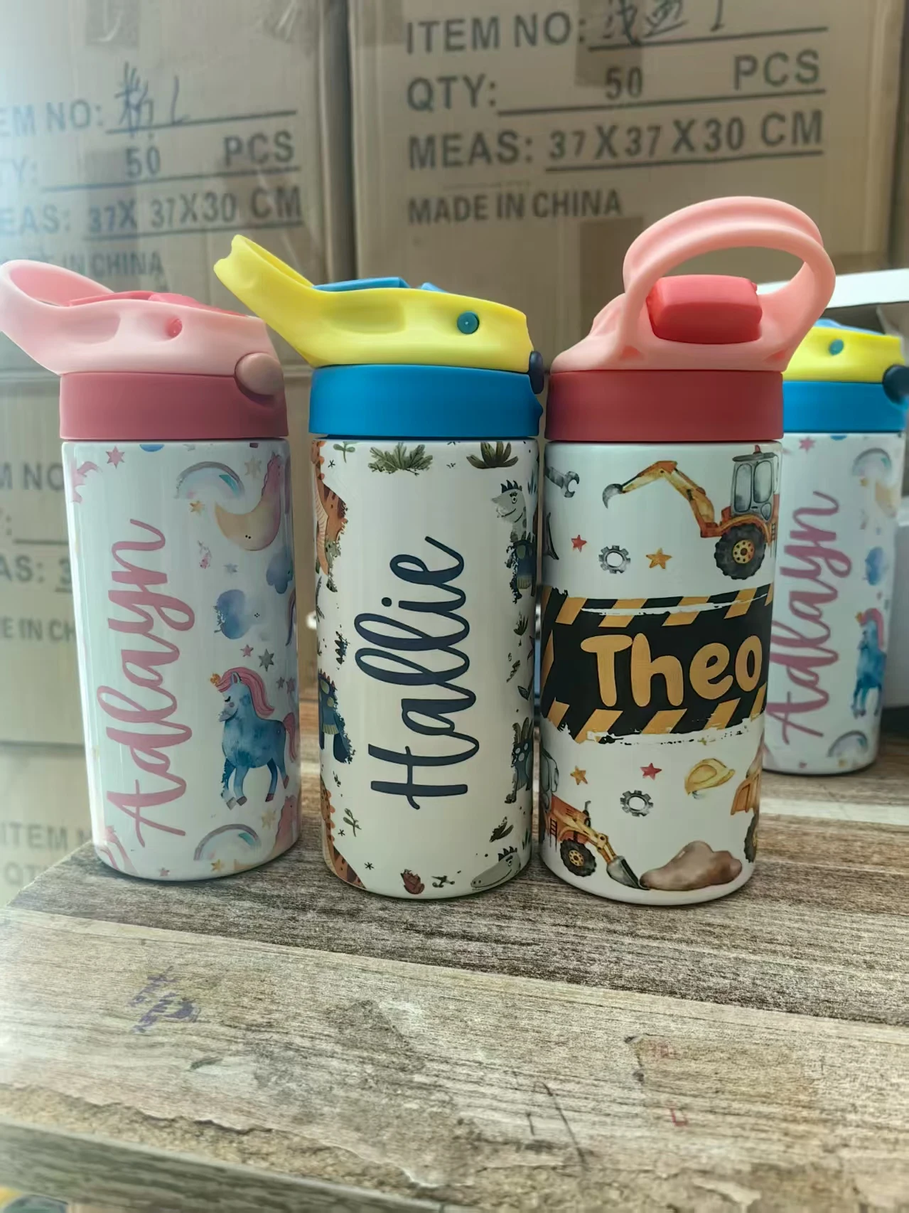 

Custom LOGO Pictur12oz, прямая чашка-непроливайка с откидной крышкой, детская бутылка из нержавеющей стали, стакан с двойными стенками и соломенной бутылкой-непроливайкой