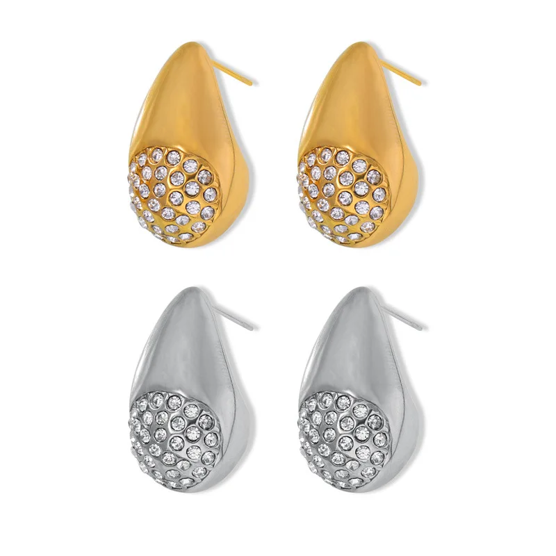 

New set zircon earrings, classic look Luxury gold plating jewelry