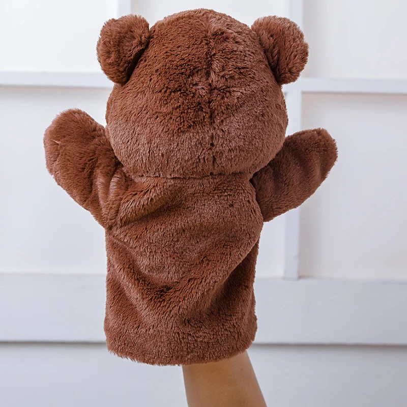 Bear Puppets High Quality Baby Plush Soft Toys for Children Doll Hand Puppet Free shipping, 11