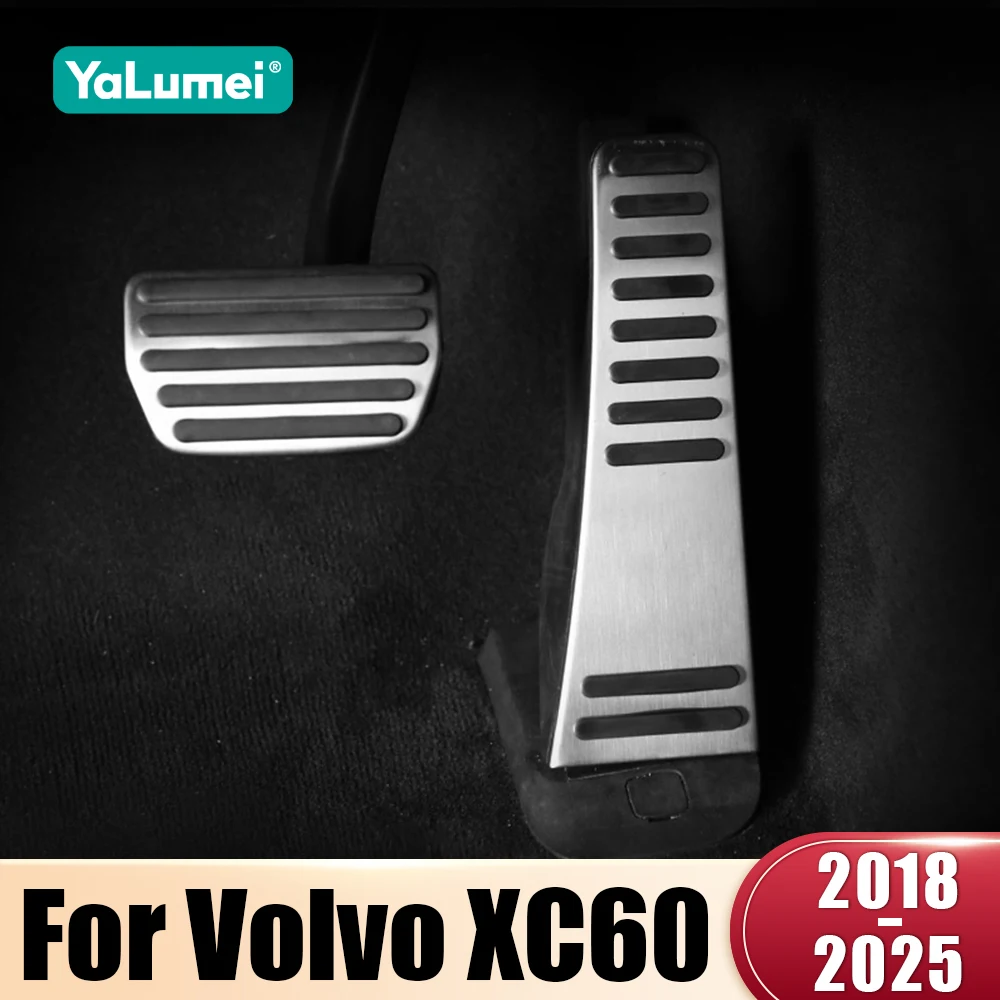Auto Gaspedal Bremse Fußstütze Pedal Abdeckung Zubehör Für Volvo XC60 XC90 S90 V90 2018 2019 2020 2021 2022 2023 2024 2025