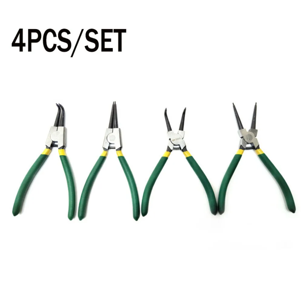 4pcs 7'' Internal External Circlip Pliers Combination Multi Functional Tools Snap Ring Pliers Set Retaining Install Clip Tools