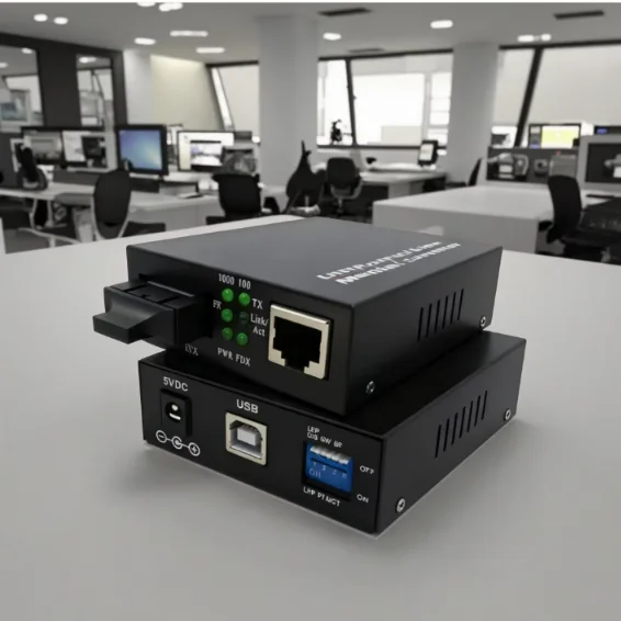 

USB-Powered Fast Ethernet Media Converter | 10/100Base-TX to 100Base-FX | High Performance