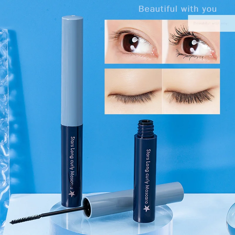 Ultrafeine Bürstenkopf-Mascara, verlängert schwarzbraune Wimpern, Wimpernverlängerung, Wimpern, langlebige schwarze Wimperntusche, Kosmetik, Make-up