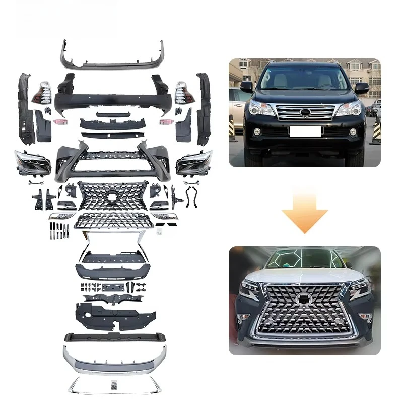 

Gx460 Body Kit Upgrade 2020 Model Grill Headlights Tail Light Bumper Parts for 2010-2013 GX 460 Facelift Accessories