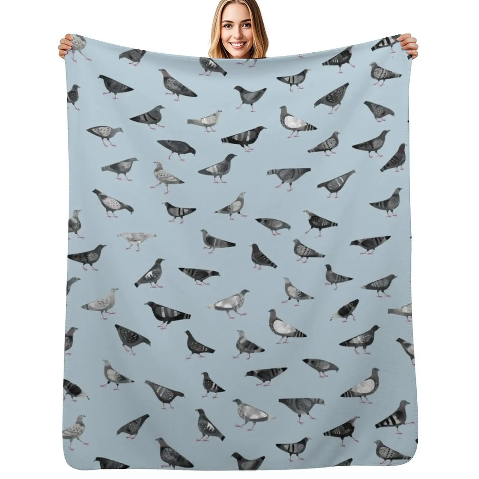 Pigeons Doing Pigeon Things Throw Blanket Bed linens Winter beds cosplay anime Hairy valentine gift ideas Blankets