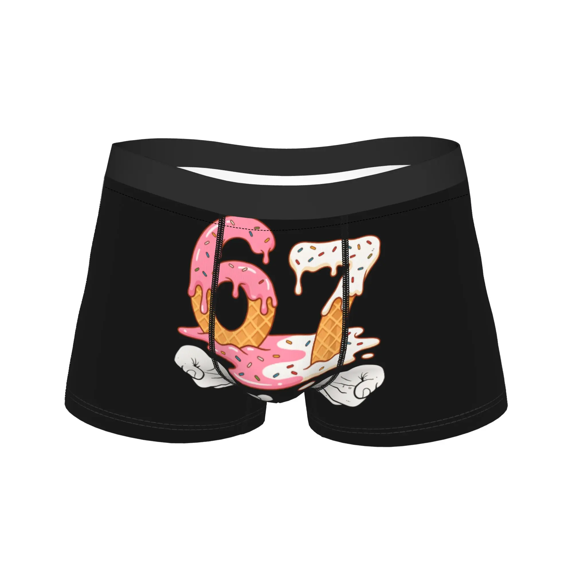 

Funny Sixty Seven Brainrot Italian Underwear Novelty Panties Custom DIY Shorts Briefs For Man 3D Pouch Large Size Trunk