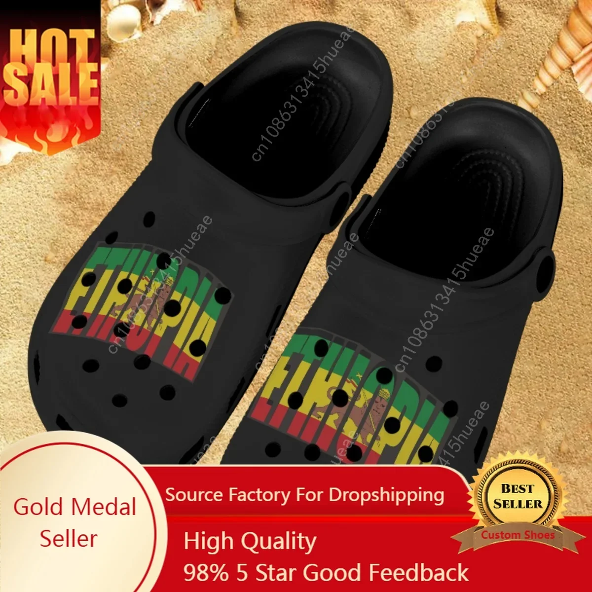 

Fashion Women's Sandals Flats Summer Rasta Flag Design Brand Breathable Outdoor Slippers Garden Shoes Ladies Sandalias Mujer