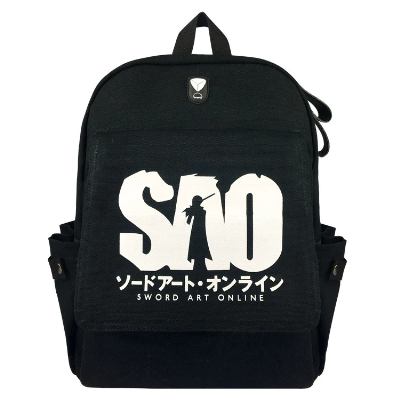 

Sword Art Online Anime Canvas Backpacks SAO Students School Bags Men Women Travel Bags Fashion Rucksack for Gift