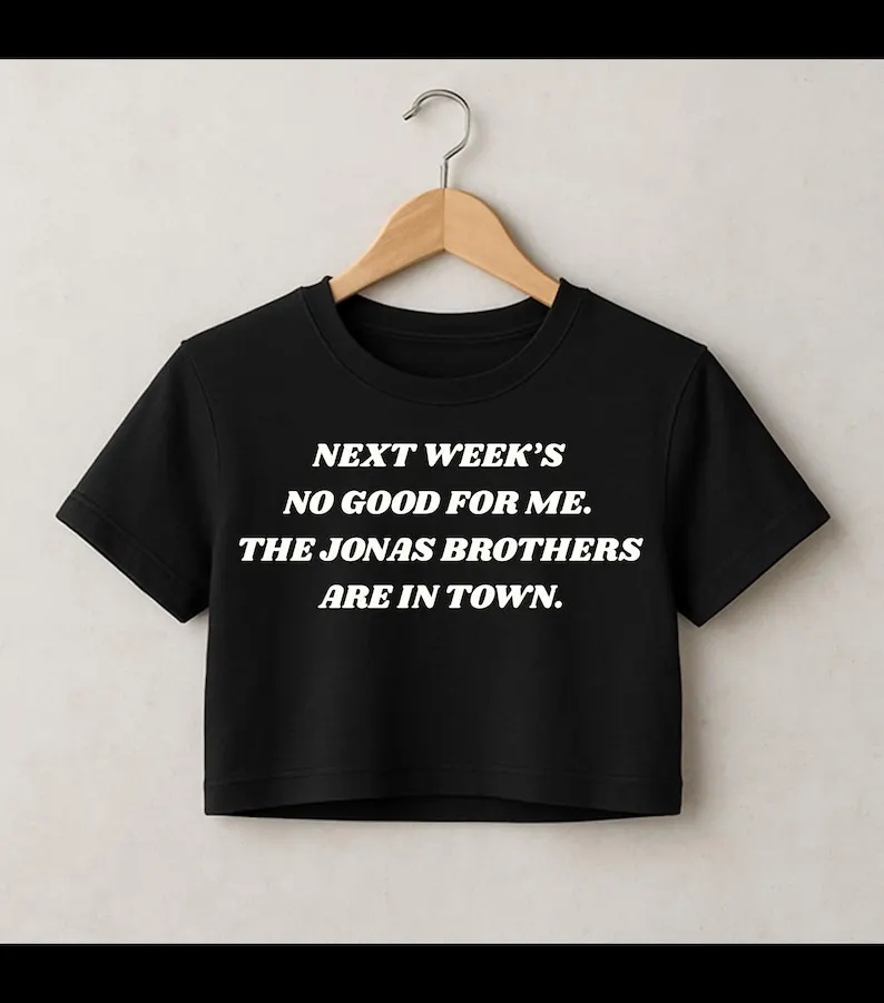 Jonas Brothers Crop Top Hangover Inspired Concert Tee Harajuku Short Sleeve Casual Clothing Street Tops Tees Aesthetic Clothes