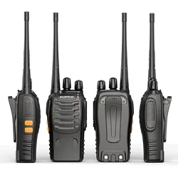5-10km Talkie Long Range Two-way Radio ultra-long standby time Waterproof Walkie BF-888S UHF 400-470MHz 16CH VOX with Type-C Cha