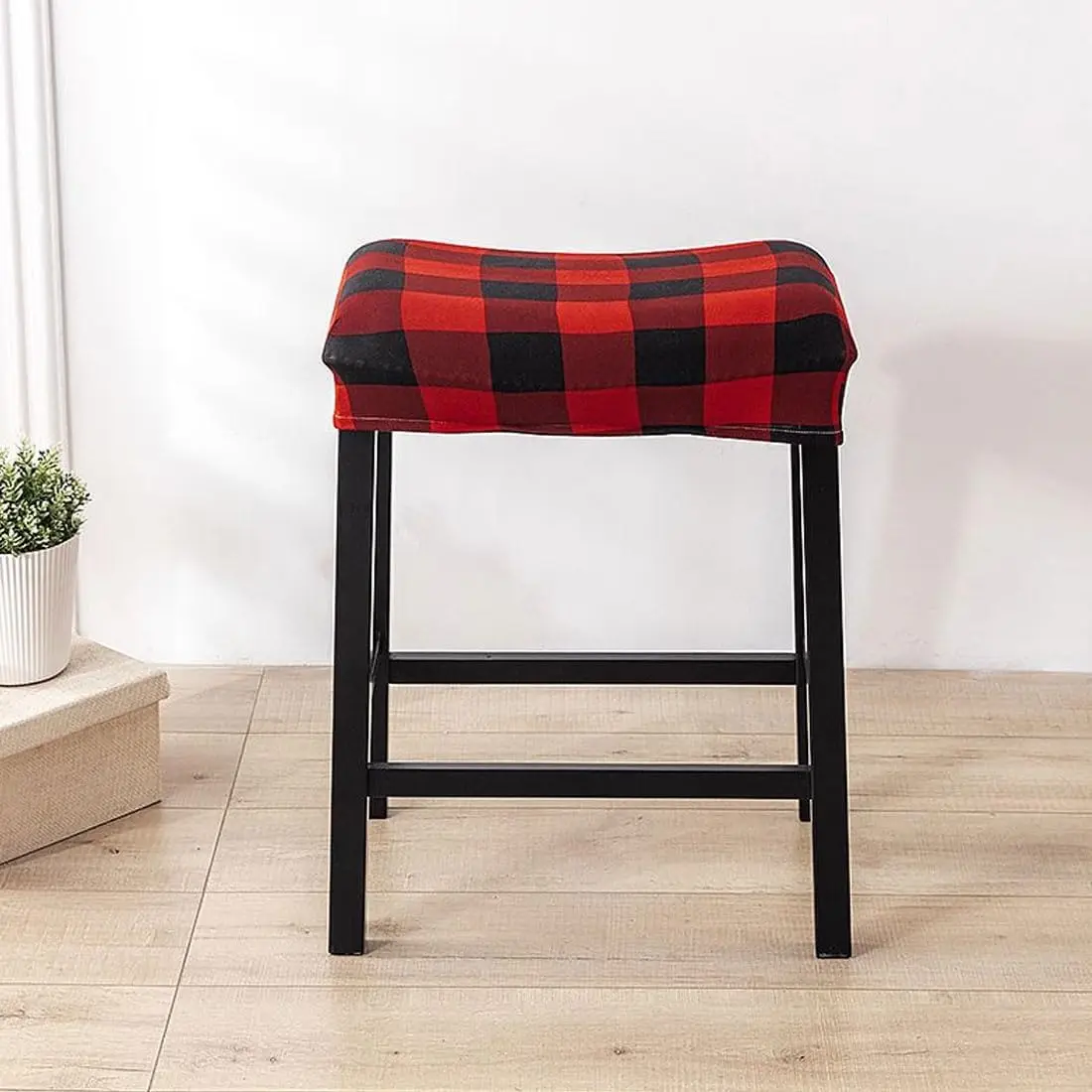 

Прямоугольный чехол для барного стула, набор из 4 чехлов с принтом для барных стульев, эластичное сиденье