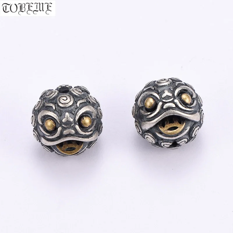 Handmade 925 silver Wealth Pixiu Beads Sterling Silver Piyao Loose Beads DIY Bracelet Good Luck Jewelry Findings