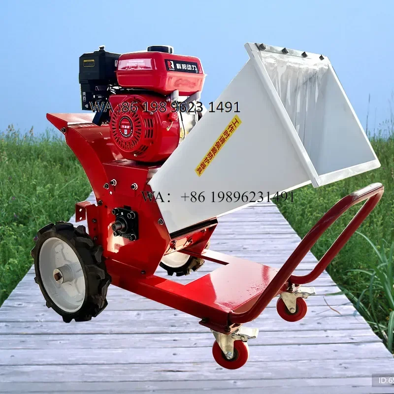 Wmwmnu for Muhang Engine High Capacity Wood Chipper Shredder Crusher Grinder with 4 Blades Easy to Operate