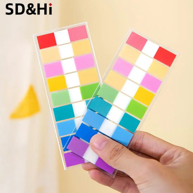 180pcs=1 Sheet Stickers Stationery Transparent Sticky Notes Page Markers Book Tabs Index Sticky Notes Bookmarks Memo Pad Notepad
