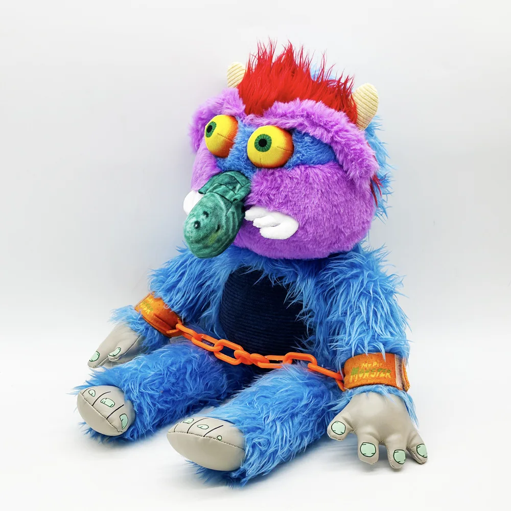 Cute Monster Plush Toy Stuffed Creature Doll Colorful Horned Plushie Soft Scary Monster Figure Collectible Gift for Boys Girls