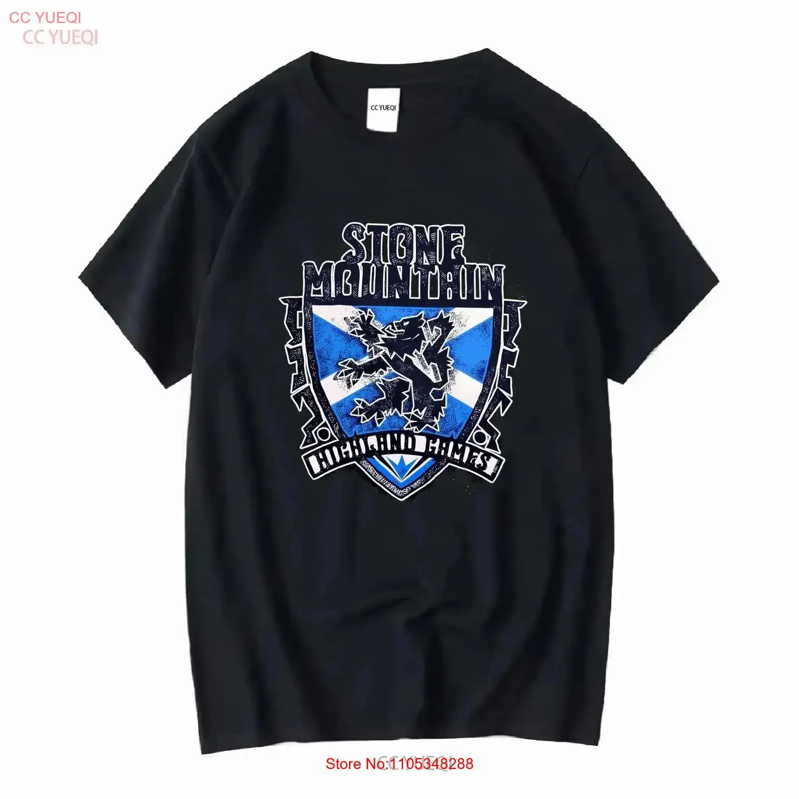 Stone Mountain Highland Games Olive Cotton Blend T Shirt Men's L vintage Washed graphic Top For Everyday Wear Slightly vintage