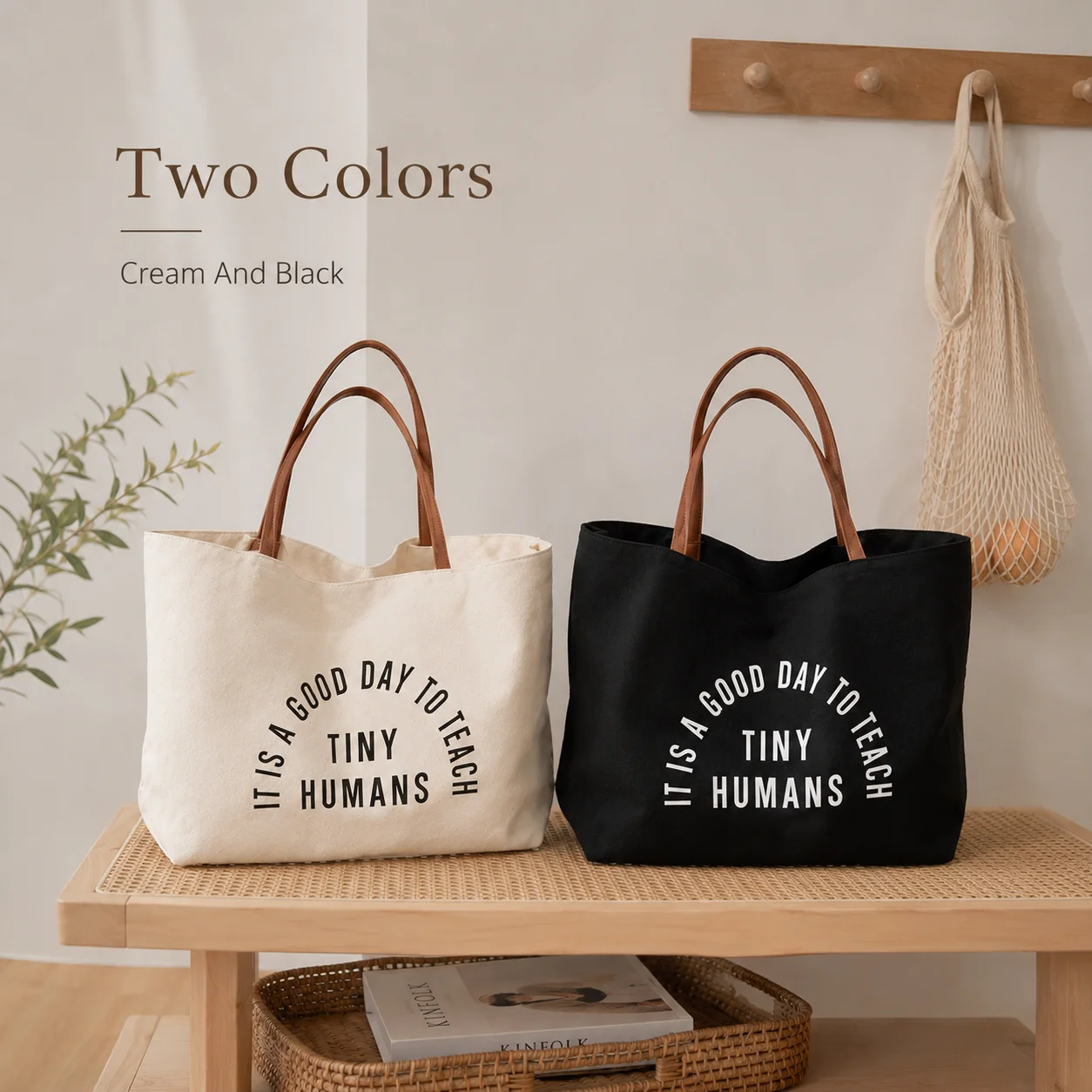Polarshe Custom Canvas Tote Bag Personalized Canvas Bag Single Shoulder Shopping Bag Large Capacity Handbag For Travel Commute