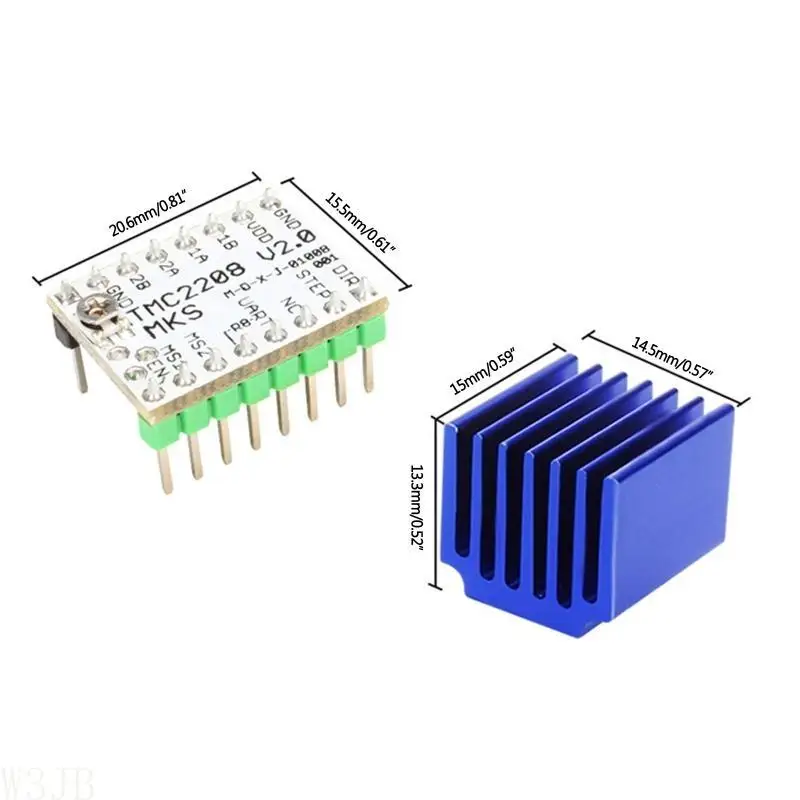 W3JB Schrittmotor-Treibermodul für Träger mit Kühlkörper-Schraubendreher für SKR V1.3 V1.4 MKS GENL 3D-Drucker – Detail 5