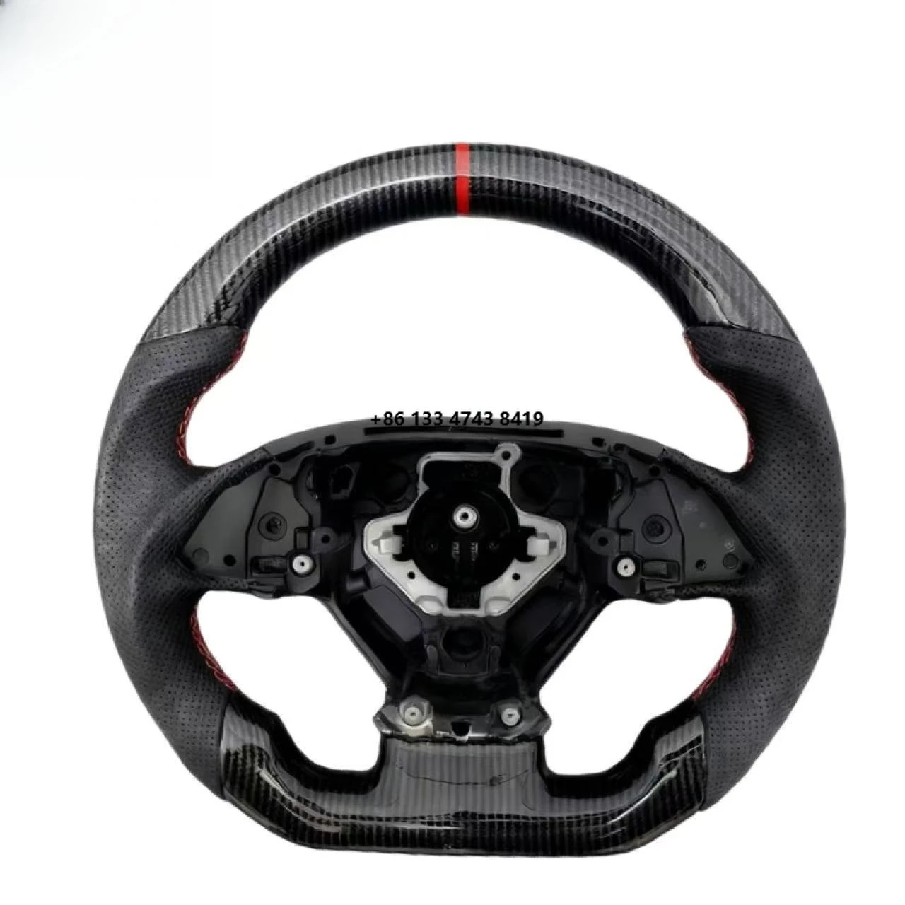 

Wholesale Polyurethane Material Carbon Fiber LED Steering Wheel, High Quality Sports Design 14 Inch