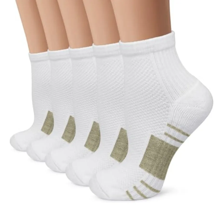 

Copper Ankle Compression Socks - Low Cut Arch Support Socks for Men and Women, Running, Nurses, Plantar Fasciitis Socks