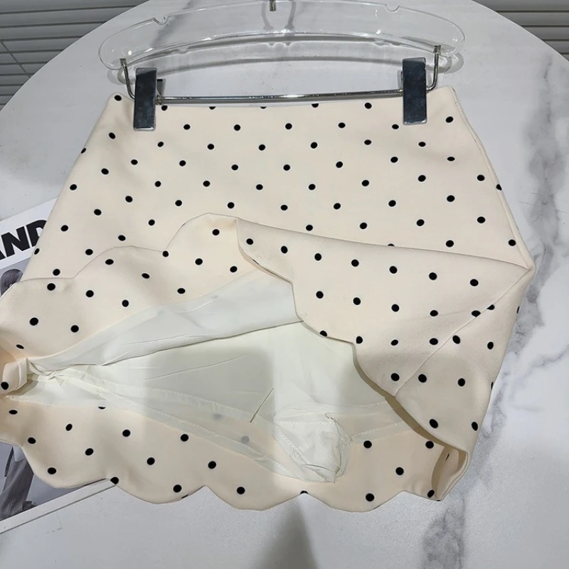 2025 Autumn New Small Fragrant Style Three Dimensional Flower Wave Point Short Coat+Wave Edge Short Skirt Set for Women