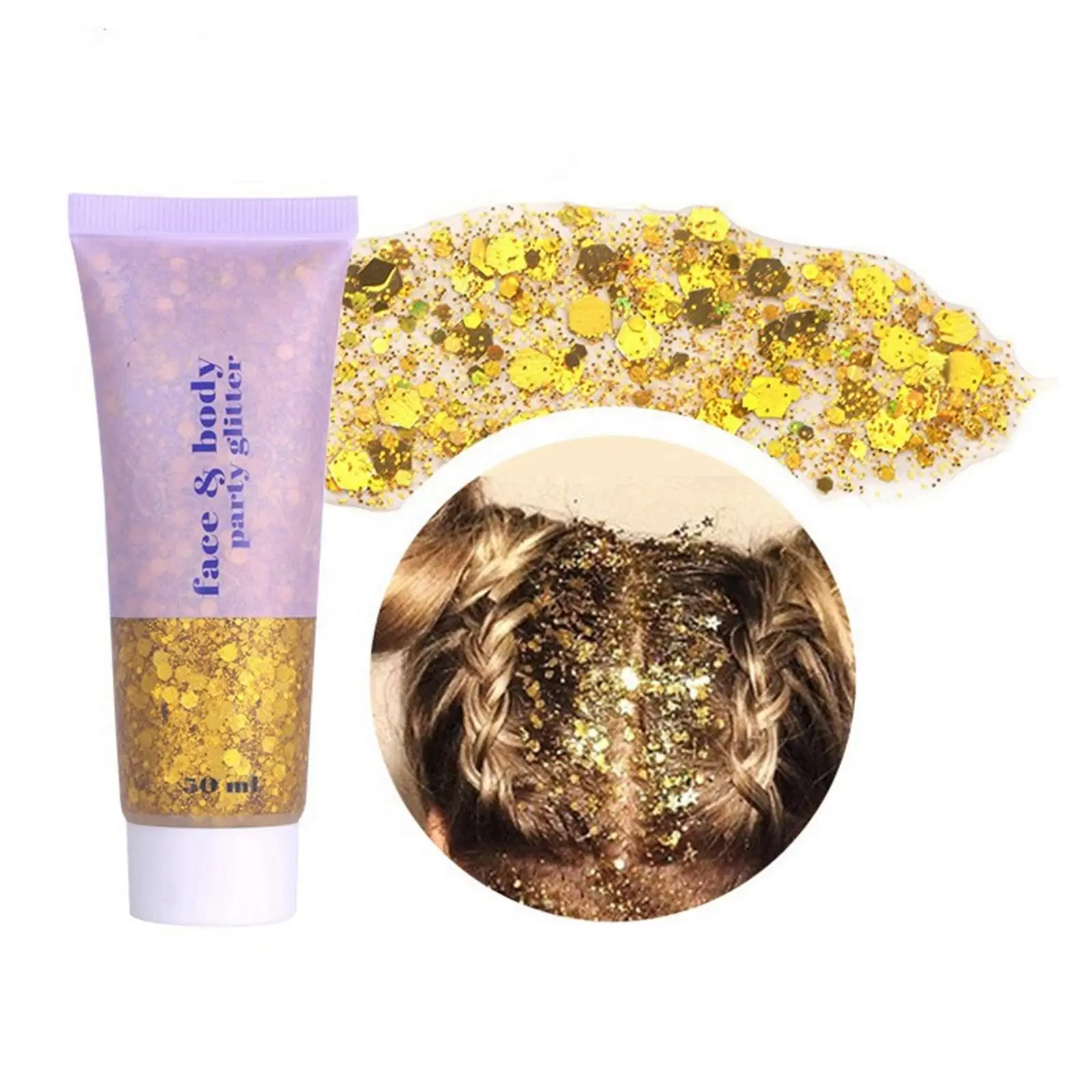 Paleta de maquiagem com glitter para sombra de olhos, cores pigmentadas brilhantes para aparência de festival feminino