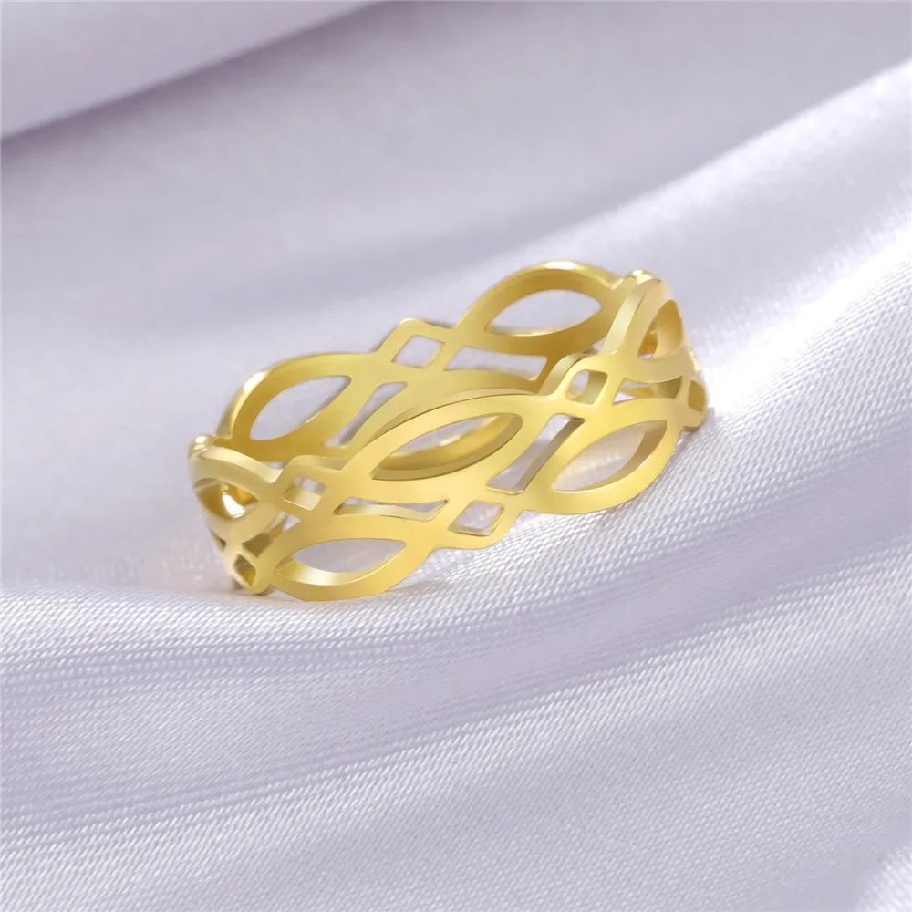 Skyrim Neuer Edelstahl Geometrischer Ring für Damen und Herren Einfache Fingerringe 2026 Modeschmuck Verlobungsgeschenk für Liebende Großhandel – Detail 6