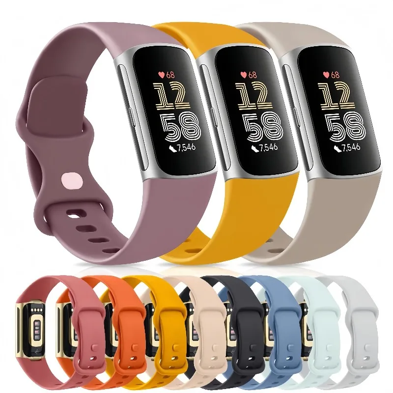 Watch Band for Fitbit Charge 5 6 Strap Replacement Silicone Sport Bracelet for Fitbit Charge 5 Smartwatch Band Accessories - view 2