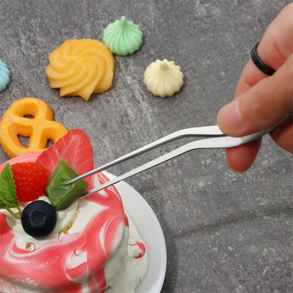 Szczypce kuchenne naczynia kuchenne BBQ pinceta klips do żywności szczypce kuchenne ze stali nierdzewnej przenośne na piknik grill gotowanie — zdjęcie 4