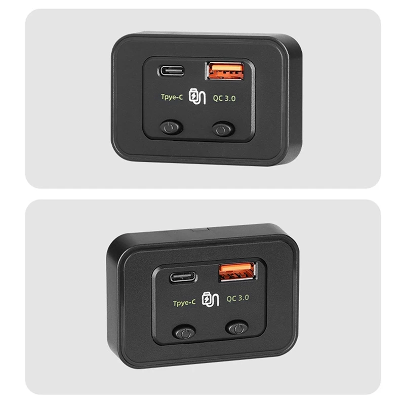 RISE-48W Dual Switch Fast Charging PD Modified QC Car Mobile Phone Charger 12V24V Suitable For Car RV Bus Bus Ship image 3