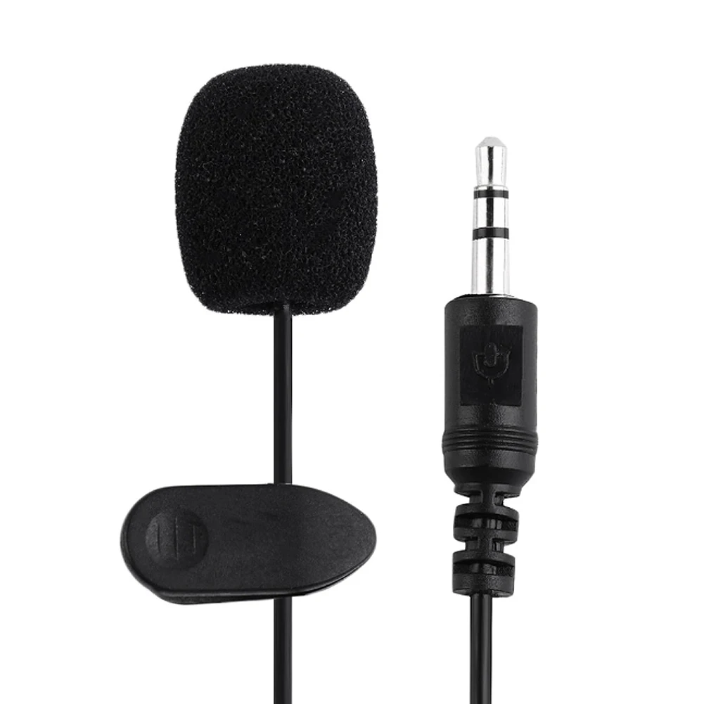 3.5mm Mini Lavalier Microphone Metal Clip Lapel Mic for Mobile Phone PC Laptop Wired Mikrofo/Microfon for Speaking Vocal Audio