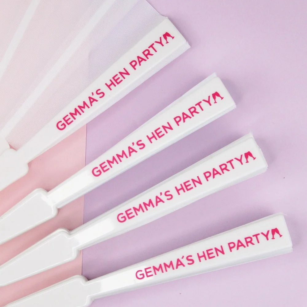 Personalized Hand Fans Bridesmaid Gifts Summer Pool Party Favors Hen Party Wedding Decor Bachelorett Parti Gifts Fan Tea Party